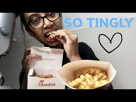 ASMR: EATING CHICK-FIL-A 🤗(very tingly)