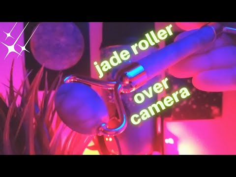 ASMR Lo-Fi Rolling Jade Roller Over Camera, Fast Slow Rolling, Rolling On Rhinestones - No Talking