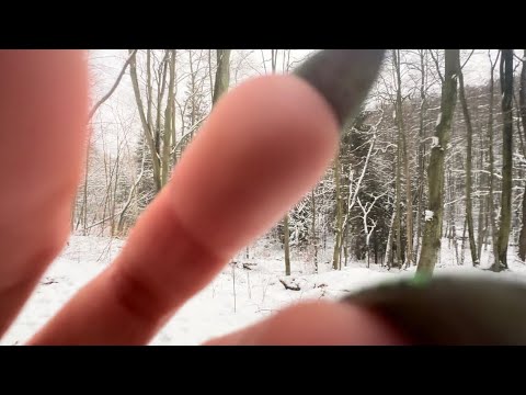 Outdoor ASMR Camera Tapping & Scratching Following The Snow ❄️