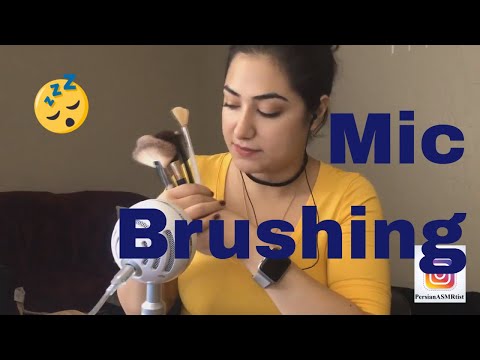 ASMR - Brushing mic and whispering (Persian Accent) + announcement