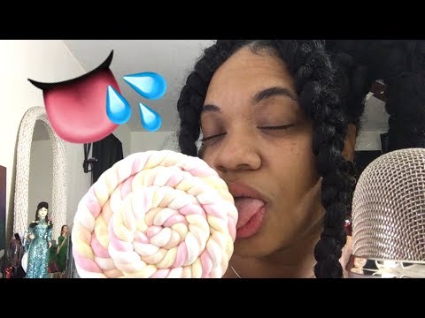 ASMR 👅👅💦💦Lollipop (Eating Huge Marshmallow🍭