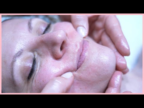ASMR facial massage | face cleaning | anti-aging | black mask