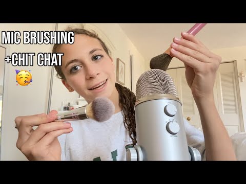 ASMR Brushing the Mic and Chit Chat!🥳