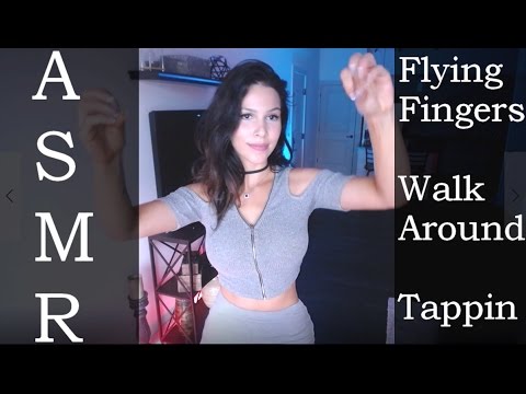 ASMR - Flying fingers, Tapping, Walk Around, The rain story (Stereo)