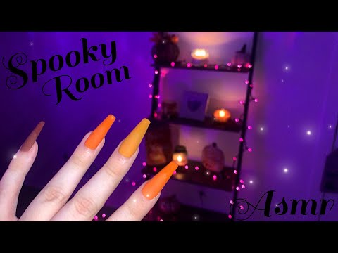 Asmr Spooky Room Tour | Tapping, Scratching & Chit Chatting 👻💜