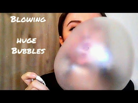 ASMR Gum Chewing & Blowing Bubbles