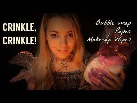 ASMR Crinkle Crinkle! Bubble Wrap, Paper, Make-up wipes