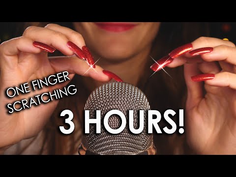 [3 hours ASMR] One Finger Scratching (No Talking) Deep Sleep & Relaxation 😴