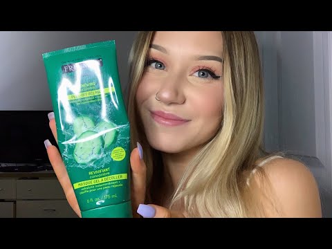 ASMR | BESTFRIEND GIVES YOU A FACIAL (peel-off mask, lotion sounds, etc.)