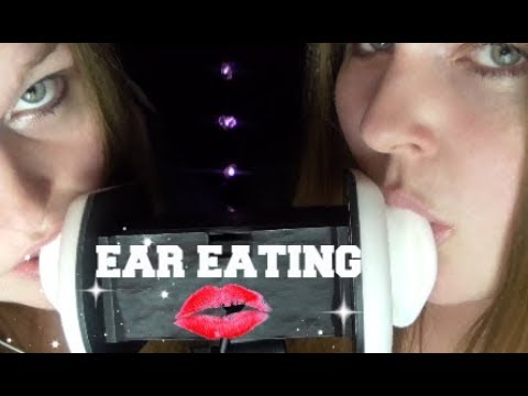 ASMR Twin Ear Sucking, Ear Eating, Mouth Sounds, Up Close, Binaural.