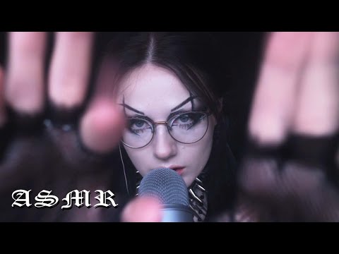 ASMR ✨ Finger Flutters And Fishnet Glove Triggers 🖤 With Some Mouth Sounds + Hand Movements 😴