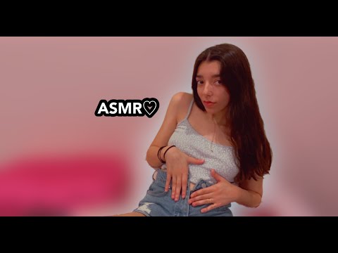 ASMR | BEDTIME DENIM SHORTS TAPPING & SCRATCHING WITH STOMACH GROWLS🥺🤎  *BEST TINGLES EVERRR*💙