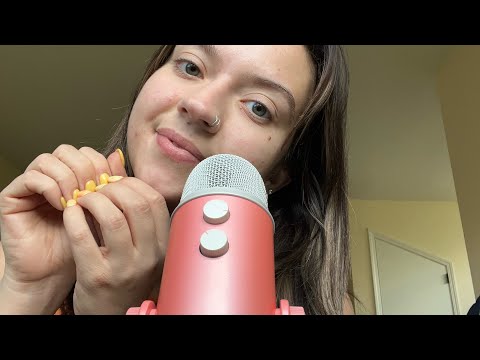 ASMR| Inaudible Whisper Ramble, Clicky Mouth Sounds with Nail on Nail Tapping