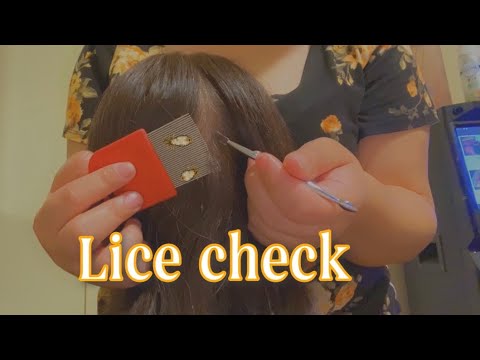 ASMR| Checking your hair for lice- nit picking - minimal talking