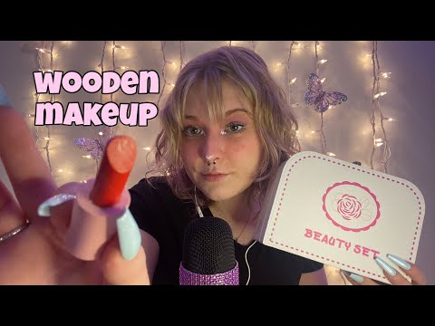 ASMR wooden makeup roleplay! welcome to my salon 💇🏼‍♀️💄