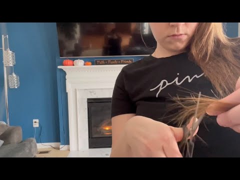 ASMR Role Play: Combing, Trimming, and Treating Your Hair (real hair sounds)