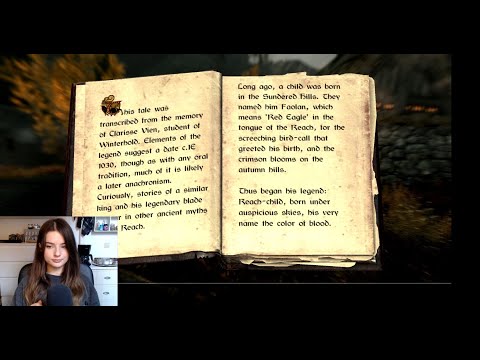 Skyrim ASMR Book Reading with Ambient Night & Campfire Sounds & Soft Music | Lusty Argonian Maid