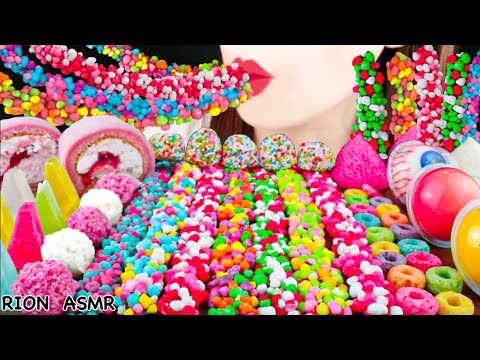 【ASMR】NERDS ROPE PARTY✨ NERDS ROPE,FOREST FRUITS GUMMY,FROOT LOOPS,KOHAKUTO MUKBANG 먹방 EATING SOUNDS