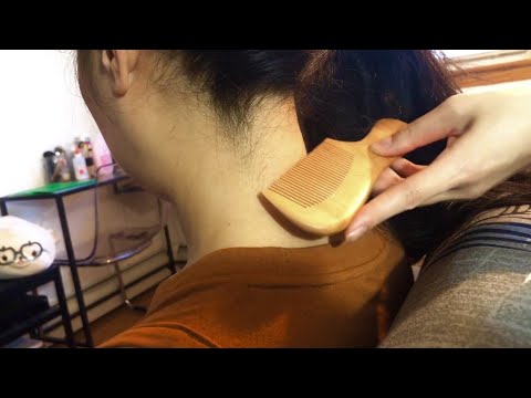 ASMR Hair Brushing ON A RAINY DAY!! 🌧🥱 Combing Up the Nape *UP CLOSE VISUALS* + Scalp Scratching!!