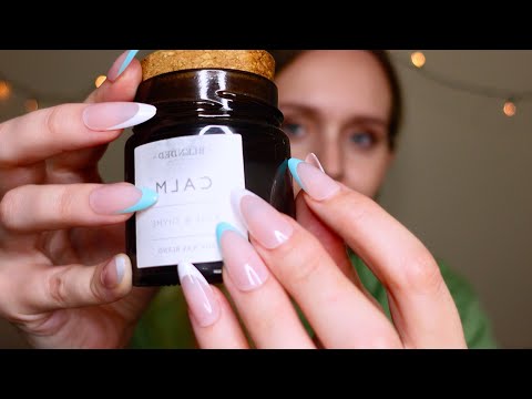 ASMR with Long Nails - The Best Tapping Triggers (Cork, Glass, Wood, Cardboard)