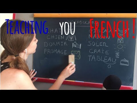 ASMR | RP: Soft spoken French lesson on black board