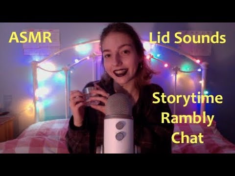 ASMR TINGLY lid sounds with STORYTIME style rambling about my eventful week lol (whispered)