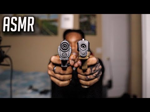 ASMR | **EXTREME! PISTOL SOUNDS**  For SLEEP And Relaxation Whispers , Tapping . Soothing Triggers
