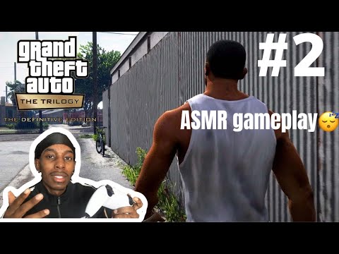 [ASMR] Playing GTA San Andreas the definitive edition (2) crisp whispers and controller sounds