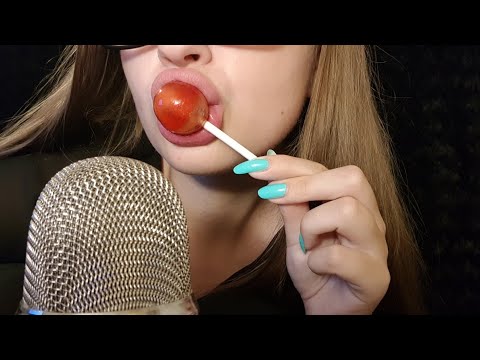 ASMR lollipop eating and licking | wet mouth sounds | no talking