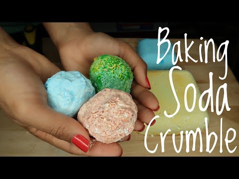 ASMR SATISFYING Baking Soda Ball Crumble + Shaving + Powder | NO TALKING