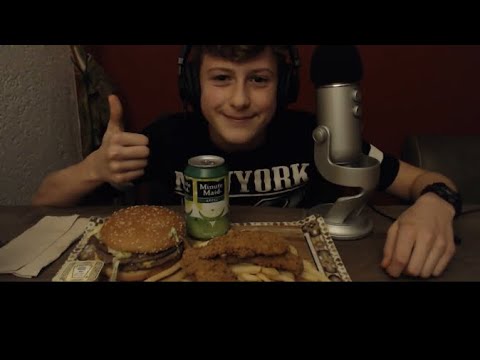 ASMR eating:McDonald’s*eating sounds*|big Mac, chicken strips, French fries|lovey ASMR s