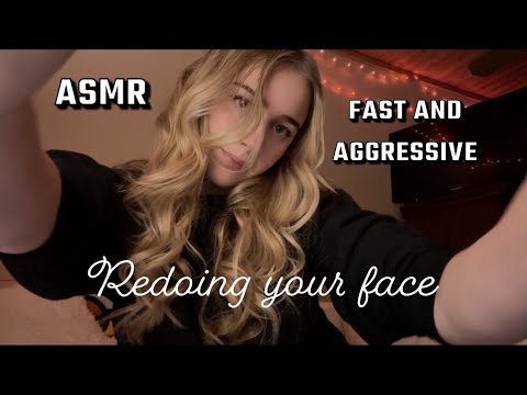 ASMR fast and aggressive FACE DISSOLVING✨(personal attention, hand movements)