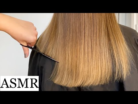ASMR | Real person haircut ✂️ (hair brushing, scissors sounds, hair play, no talking)