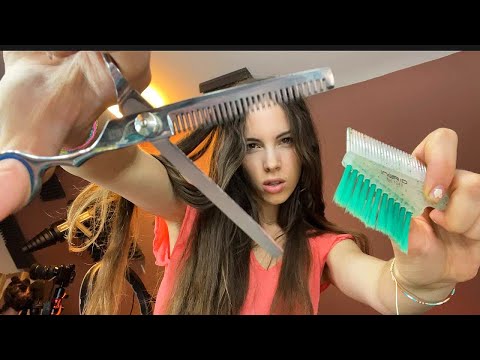 ASMR ✂️ FAST CHAOTIC AGGRESSIVE Haircut ✂️ Spit Painting