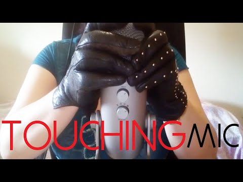 ASMR Leather gloves - touching mic
