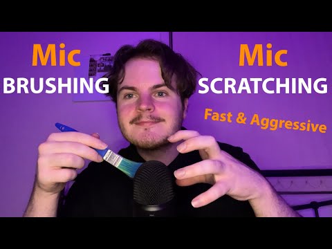 Fast & Aggressive ASMR Hand sounds, Mic Scratching + Mic Brushing
