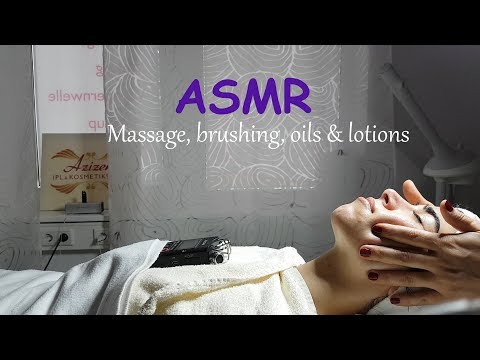 ASMR💆‍♀️Getting a FACIAL! (Massage, brushing, lotions, oil)