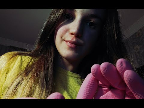 ASMR Rubber/Latex Gloves & Fast Hand movements & Camera And Microphone Touching (No Talking)