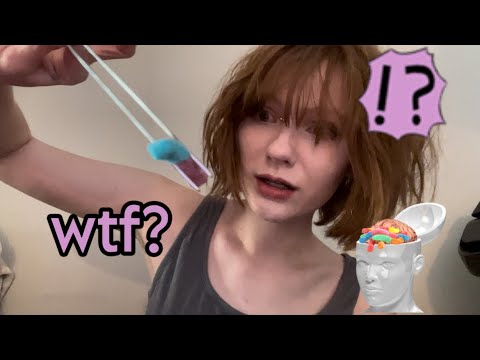 asmr | THERE ARE WORMS IN YOUR BRAIN!!!??!! | chaotic roleplay | eating gummies | tweezers
