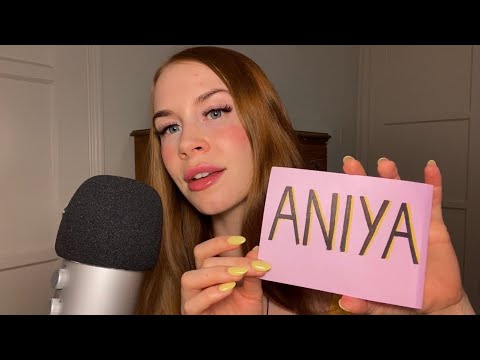 🌿ASMR🌿 Subscriber Request 🧚🏻‍♀️ Name Repeating w/ TINGLY Tracing & Mouth Sounds (100% Whispered)
