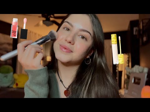 ASMR - Doing My Everyday Makeup (relaxing whispers & tapping sounds) 💓