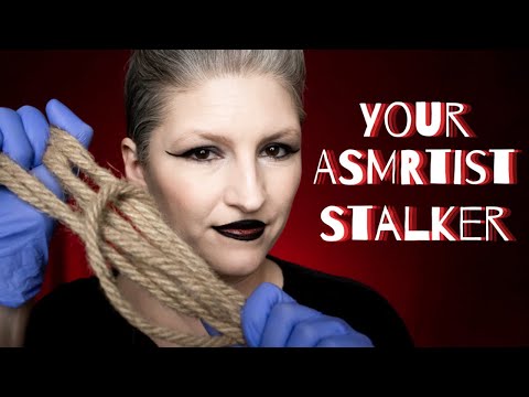 ASMR Stalker Kidnaps YOU again! (face touching, crinkly jacket, nitrile gloves, shushing, lights)