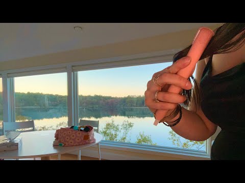 ASMR Doing Your Hair & Makeup at the Lake House (realistic sounds)