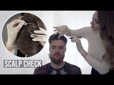 ASMR Scalp Check Real Person with Latex Gloves Sounds - No Talking (Massage, Comb & Tweezers)