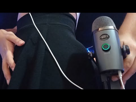 ASMR BLUE YETI- SCRATCHING IN MY SKIRT