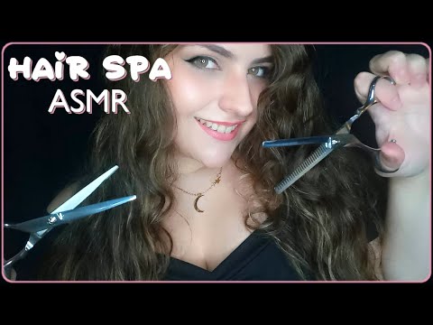 ASMR Relaxing Hair Spa ! ~ massage, brushing, shampoo, cutting and drying ♥