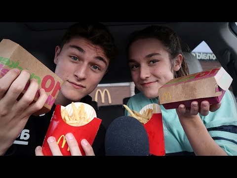 ASMR ~ McDonald's Mukbang W/ Sister (Crunching, Slurping, Whispering)