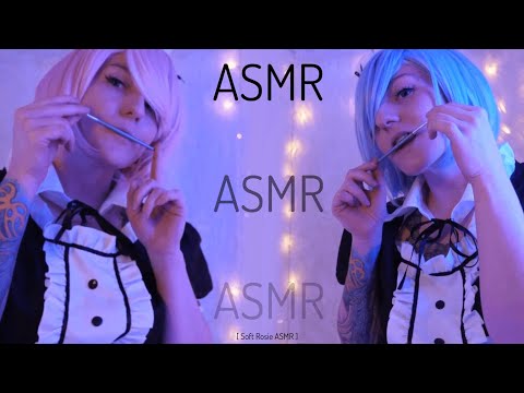 ASMR | Twin Spoolie Nibbling 😴 Re:Zero Cosplay for Weebs 💞NO TALKING