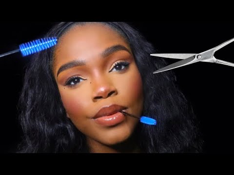 ASMR | Fixing your Brows and Spoolie Nibbling| Nomie Loves ASMR