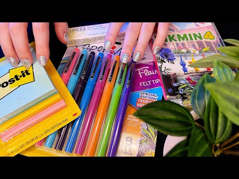 ASMR Office Supplies, etc. 📌 tapping, crinkles, whispers